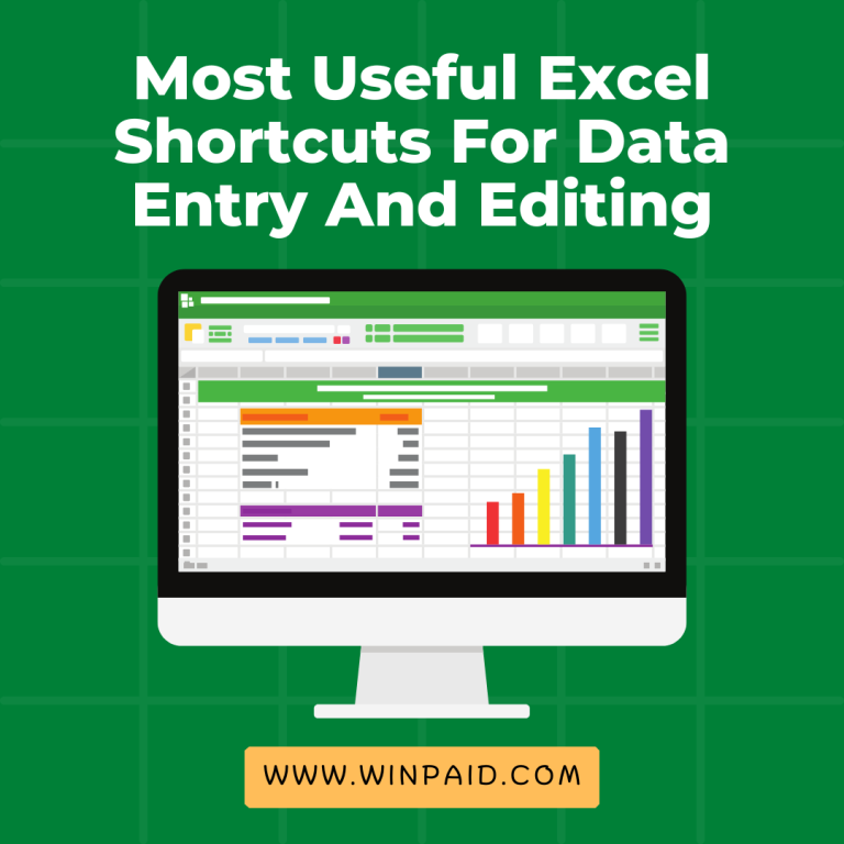 Most Useful Excel Shortcuts For Data Entry And Editing Winpaid